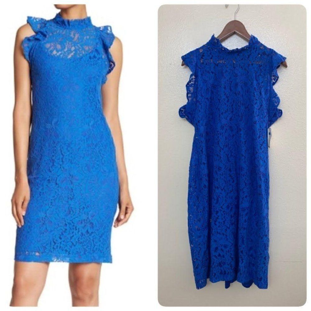 Alexia Admor Kendall Lace Cap Sleeve Sheath Dress